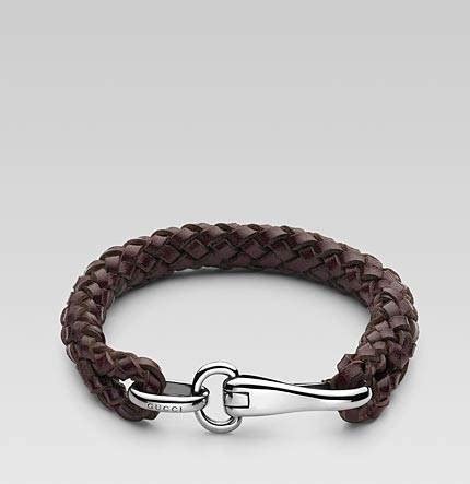 gucci bracciali uomo argento e pelle|Oiritaly Bracciale .